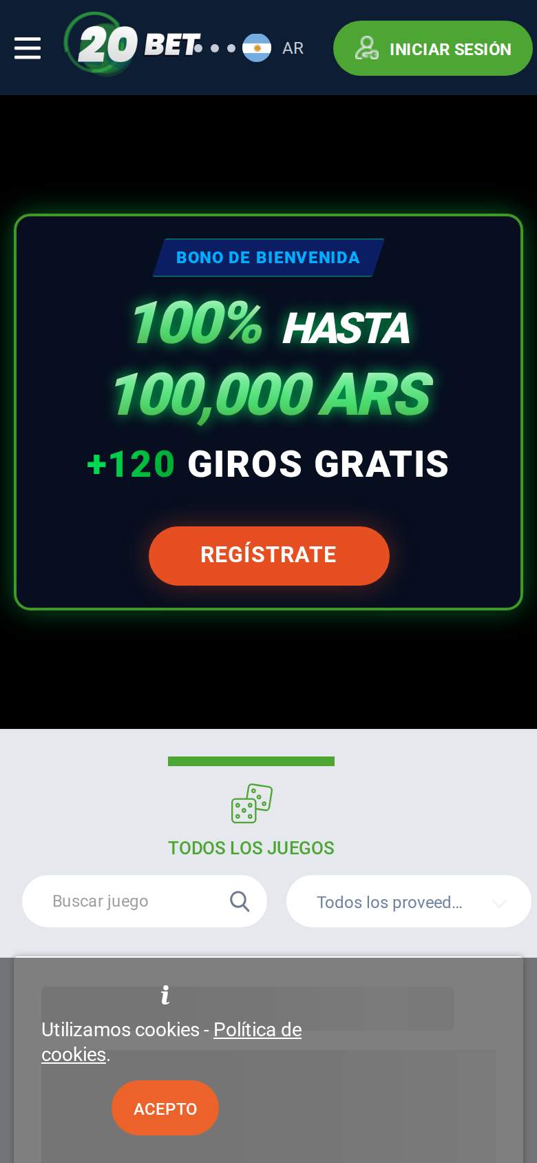 20bet — sala de juegos