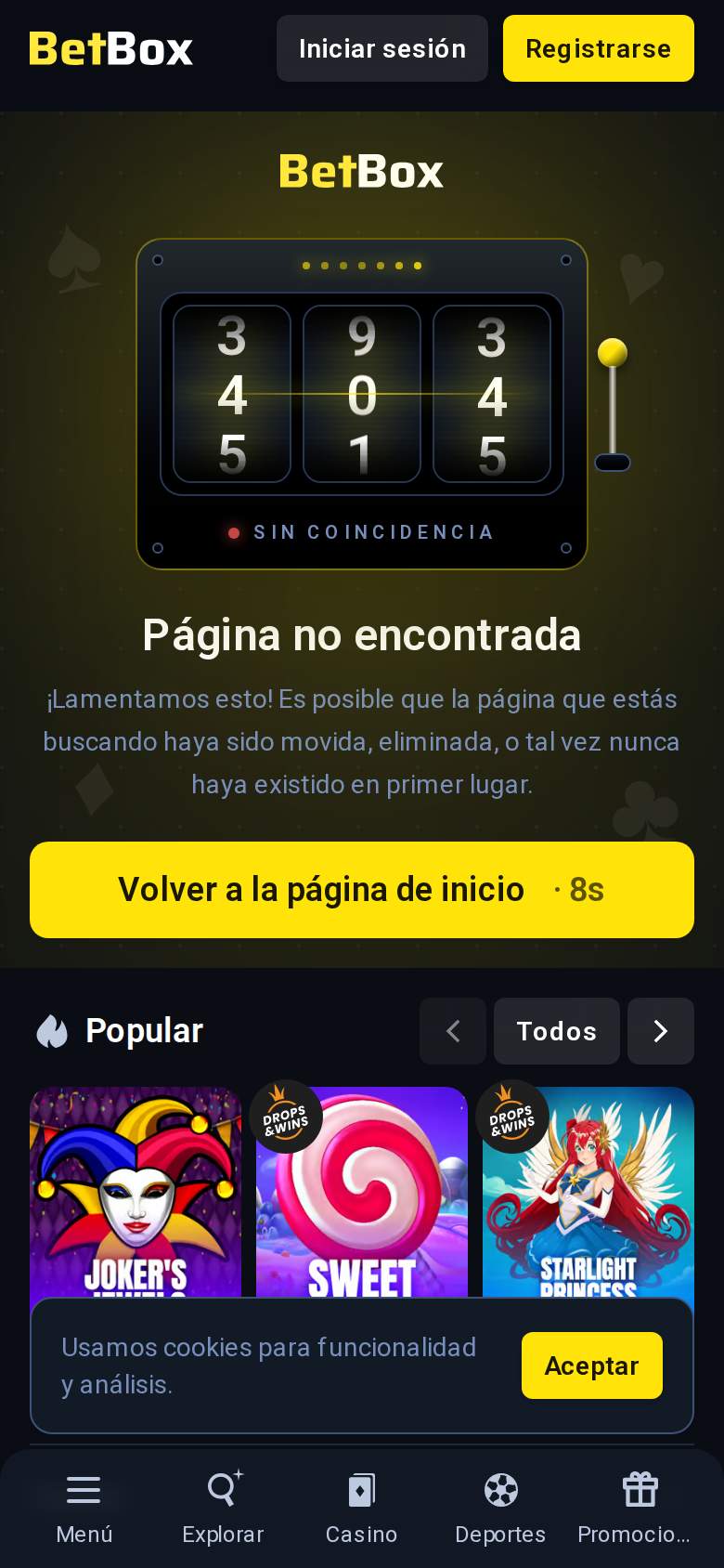 Betbox — registro